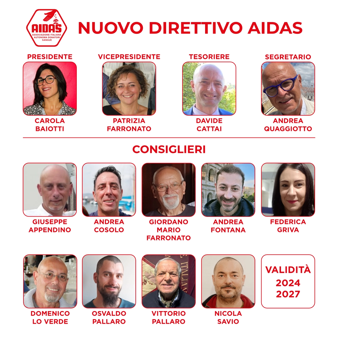 Aggiornamento Direttivo Aidas